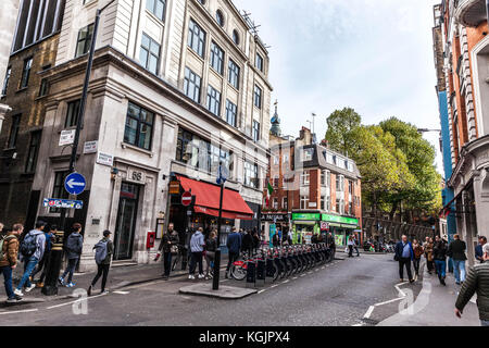 Wardour Street, Soho, London, England, UK. Banque D'Images