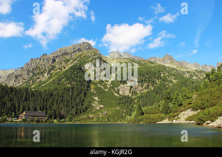 Lac de poprad (popradske pleso) dans les Hautes Tatras (Vysoke Tatry) parc national, Slovaquie Banque D'Images