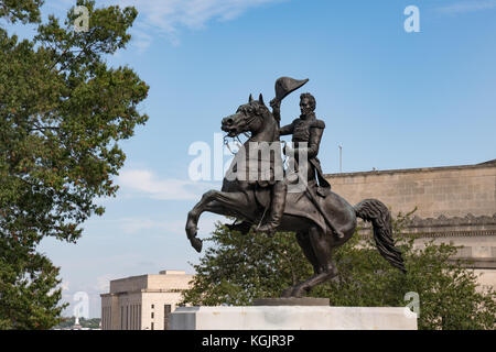 NASHVILLE, TN - octobre 9 : statue d'Andrew Jackson à Nashville, capitale du Tennessee, le 9 octobre 2017 Banque D'Images