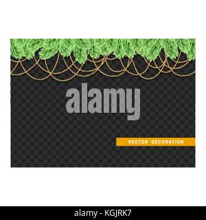 Cadre de noël, direction générale de l'arbre vert. Illustration de Vecteur