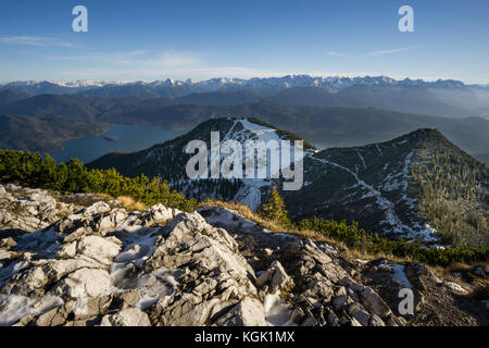 Vue panoramique à partir de italia à kochelsee et walchensee Banque D'Images