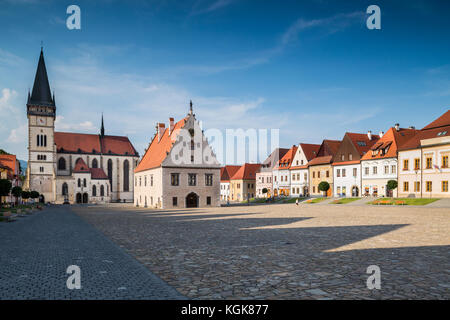 Bardejov, Slovaquie - août 09, 2015 : la basilique de St Joseph's - monument le plus précieux de Bardejov - construit en XV siècle en style gothique tardif et Banque D'Images