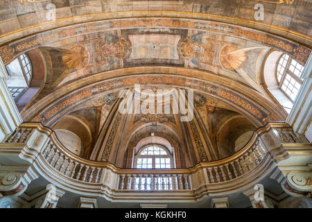 Deckenmalerei dans der Kirche Notre Dame de la Victoire, Valetta, Malte | Église Notre-Dame de Victories, anciennement connue sous le nom de Saint Anthony l'église abbé, Banque D'Images