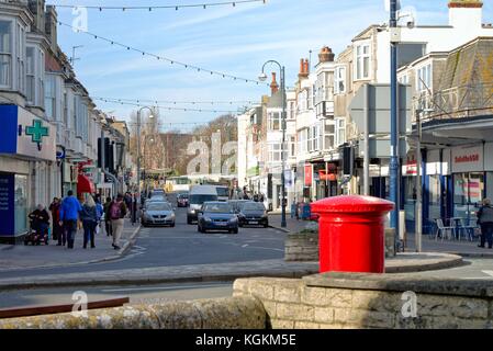 Station Road Swanage Dorset England UK Banque D'Images