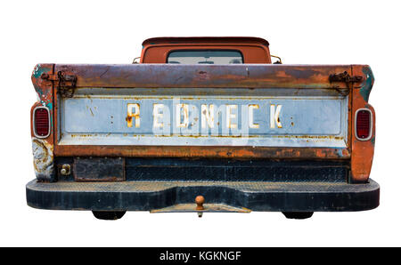 Grungy vieux camion avec redneck à l'arrière Banque D'Images