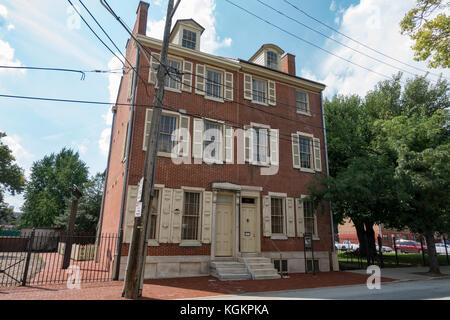 L'Edgar Allan Poe National Historic Site dans le quartier de Spring Garden, Philadelphia, Pennsylvania, United States. Banque D'Images