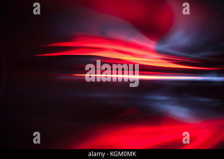 Résumé de l'image plein cadre rouge vibrant light trails Banque D'Images