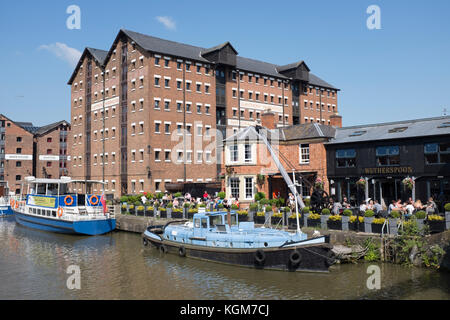 Vues de Gloucester Docks Banque D'Images