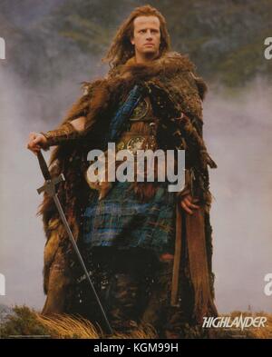 Highlander (1986) , Christopher Lambert Date : 1986 Banque D'Images