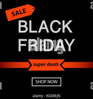 Vector illustration. vendredi noir vente inscription modèle. Le black friday banner.Des offres exceptionnelles. Illustration de Vecteur