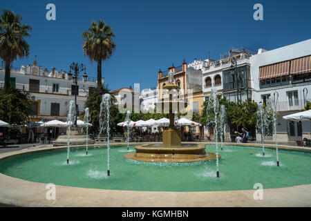 Plaza del Cabildo à Sanlúcar de Barrameda Banque D'Images