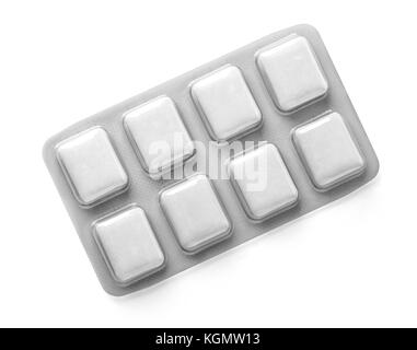 Paquet de chewing-gum isolated on white with clipping path Banque D'Images