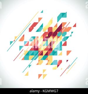 Thème abstrait géométrique colorée. Télévision. mosaïque moderne thème d'affaires pour votre présentation Illustration de Vecteur