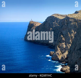 Phare du cap Formentor dans la côte nord de Majorque, Espagne (Baléares ) Banque D'Images