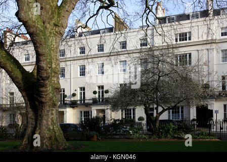 Chester Square est un petit square résidentiel situé dans le quartier de Belgravia, London, UK Banque D'Images