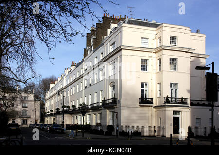 Chester Square est un petit square résidentiel situé dans le quartier de Belgravia, London, UK Banque D'Images