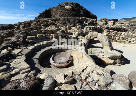 Su Nuraxi di Barumini.,Sardaigne, Italie Banque D'Images