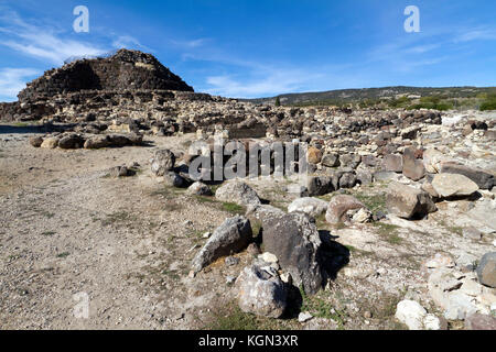 Su Nuraxi di Barumini.,Sardaigne, Italie Banque D'Images