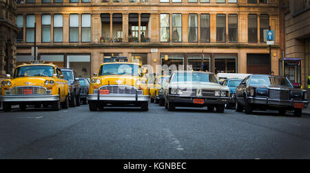 80's new york taxi Banque D'Images