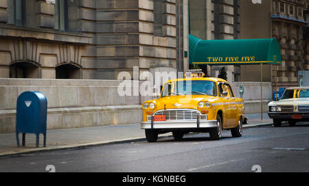 80's new york taxi Banque D'Images