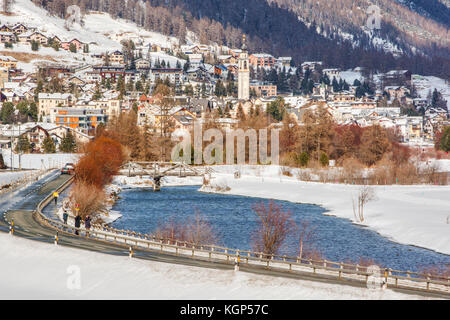 Village samedan (suisse) Banque D'Images