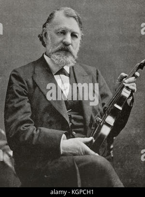 Joseph Joachim (1831-1907) violoniste Hongrois., chef d'orchestre, compositeur et professeur. portrait. la photographie. Banque D'Images