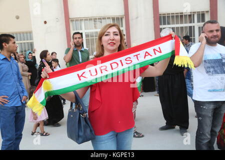 Référendum kurde, le 25 septembre est un jour historique pour peuple kurde. Banque D'Images