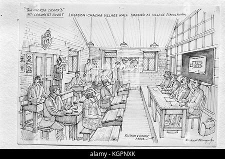 Le Mirror Crack'd (1980) croquis de production Date : 1980 Banque D'Images