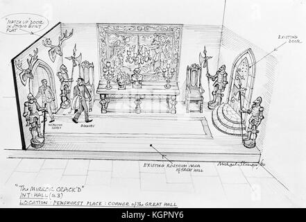 Le Mirror Crack'd (1980) croquis de production Date : 1980 Banque D'Images