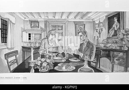 Le Mirror Crack'd (1980) croquis de production Date : 1980 Banque D'Images