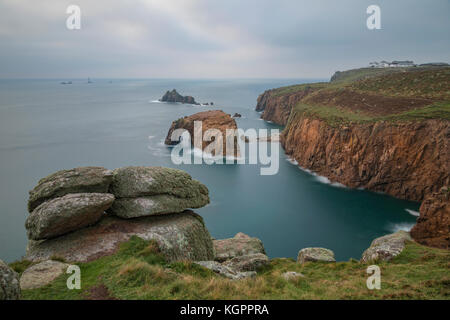 Land's End, Penzance, Cornwall, Angleterre, Royaume-Uni Banque D'Images