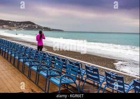 France, Alpes-Maritimes (06), Nice. Promenade des anglais Banque D'Images