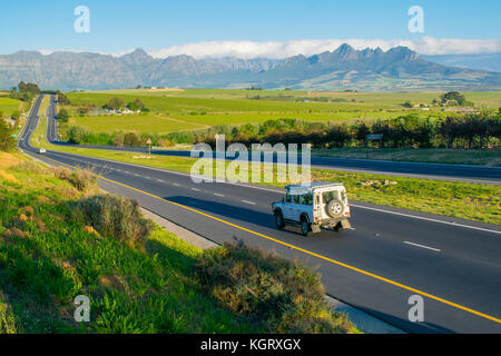 Voyagez à travers les belles montagnes et de Western Cape Winelands, afrique du sud Banque D'Images