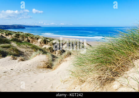 Penhale sables bitumineux près de rolvenden à Cornwall en Angleterre, Grande-Bretagne, Royaume-Uni. Banque D'Images