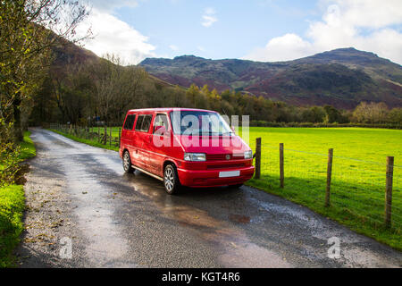 L'emblématique volkswagen t4 camper van Banque D'Images