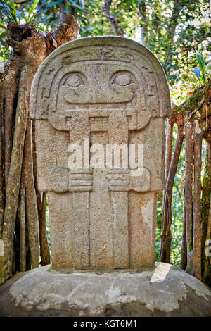 Bosque de estatuas dans parc archéologique parque arqueologico de San Agustin , Colombie, Amérique du Sud Banque D'Images