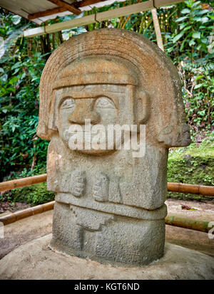 Bosque de estatuas dans parc archéologique parque arqueologico de San Agustin , Colombie, Amérique du Sud Banque D'Images