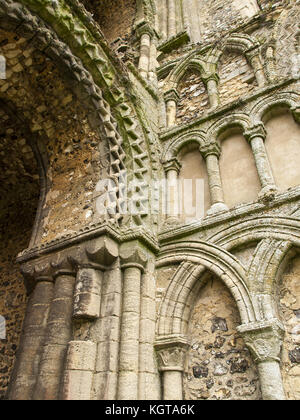 Château Acre Priory - Norman Arch Banque D'Images