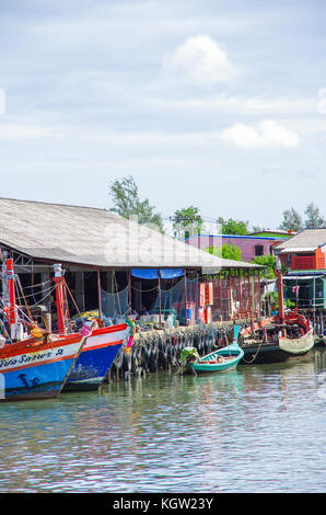 Bateaux de pêche thaïlandais Banque D'Images