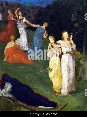 La mort et les servantes 1872 Puvis de Chavannes, 1824 -1898, France ,French Banque D'Images