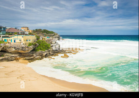 Les conditions de surf dangereux à plage de Tamarama à Sydney, NSW, Australie Banque D'Images