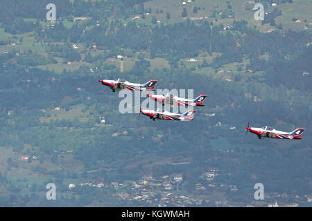 Sion, Suisse - le 16 septembre : l'équipe de pioneer alpi 300 dans le Breitling air show : 16 septembre 2017 à Sion, Suisse Banque D'Images