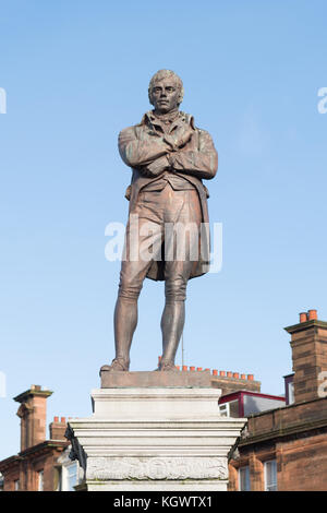 Statue de Robert Burns, Ayr, Scotland, UK Banque D'Images