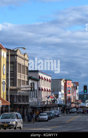 Ketchikan, Alaska - 30 septembre 2017 : Main Street à Ketchikan, Alaska Banque D'Images