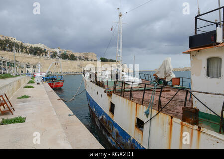 La Valletta, Malte - 2 novembre 2017 : vue sur la Valette, la capitale de Malte Banque D'Images