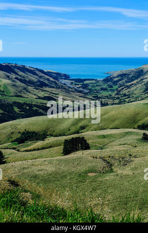 Beaux paysages de la péninsule de Banks, île du Sud, Nouvelle-Zélande Banque D'Images