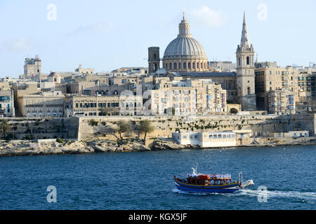 La Valletta, Malte - 2 novembre 2017 : vue sur la Valette, la capitale de Malte Banque D'Images