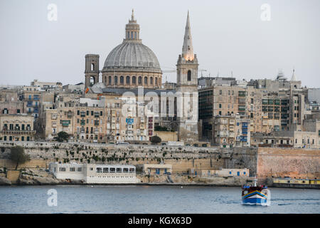 La Valletta, Malte - 2 novembre 2017 : vue sur la Valette, la capitale de Malte Banque D'Images