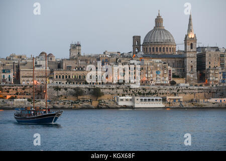 La Valletta, Malte - 2 novembre 2017 : vue sur la Valette, la capitale de Malte Banque D'Images