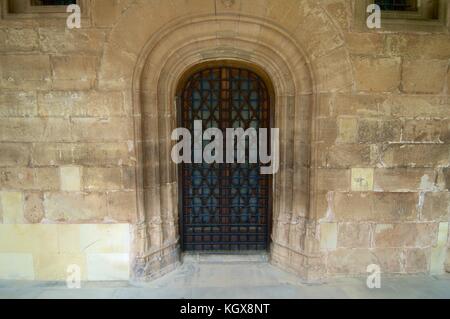 Cloître du Monastère bénédictin de Montserrat, Monistrol de Montserrat, Barcelone, Catalogne, Espagne. Banque D'Images